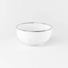 Opus One Silver Locus Wave Bowl 4.5" 14877 White