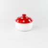 Opus One Sullivan Mushroom Bowl with Lid 4" 14795 Red