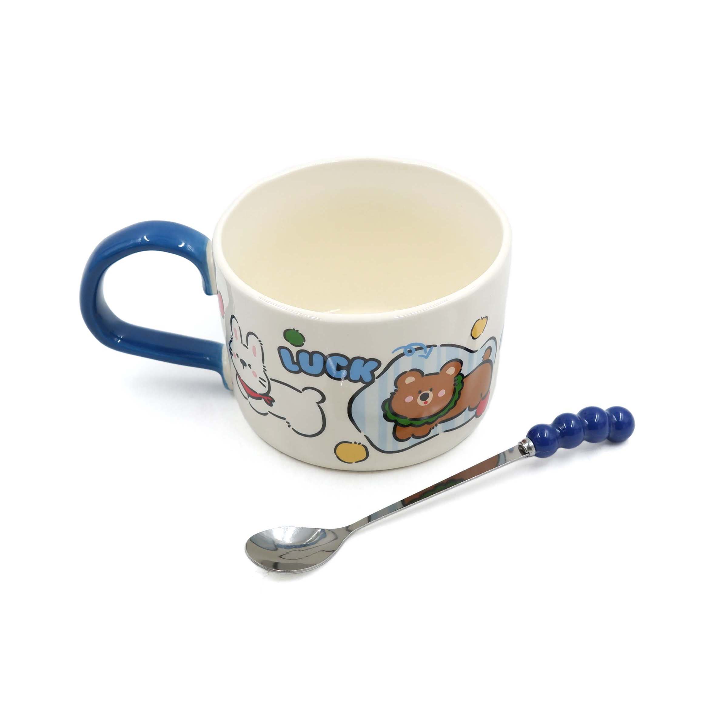 Opus One Happy Bunch Solid Color Mug With Spoon 480ml XI1269-L 24953 - Image 2