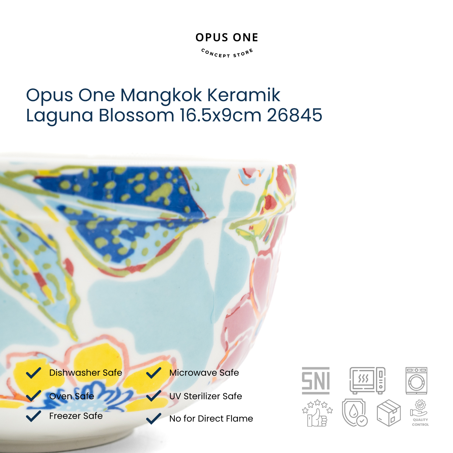 Opus One Mangkok Keramik Laguna Blossom 16.5x9cm 26845 - Image 3