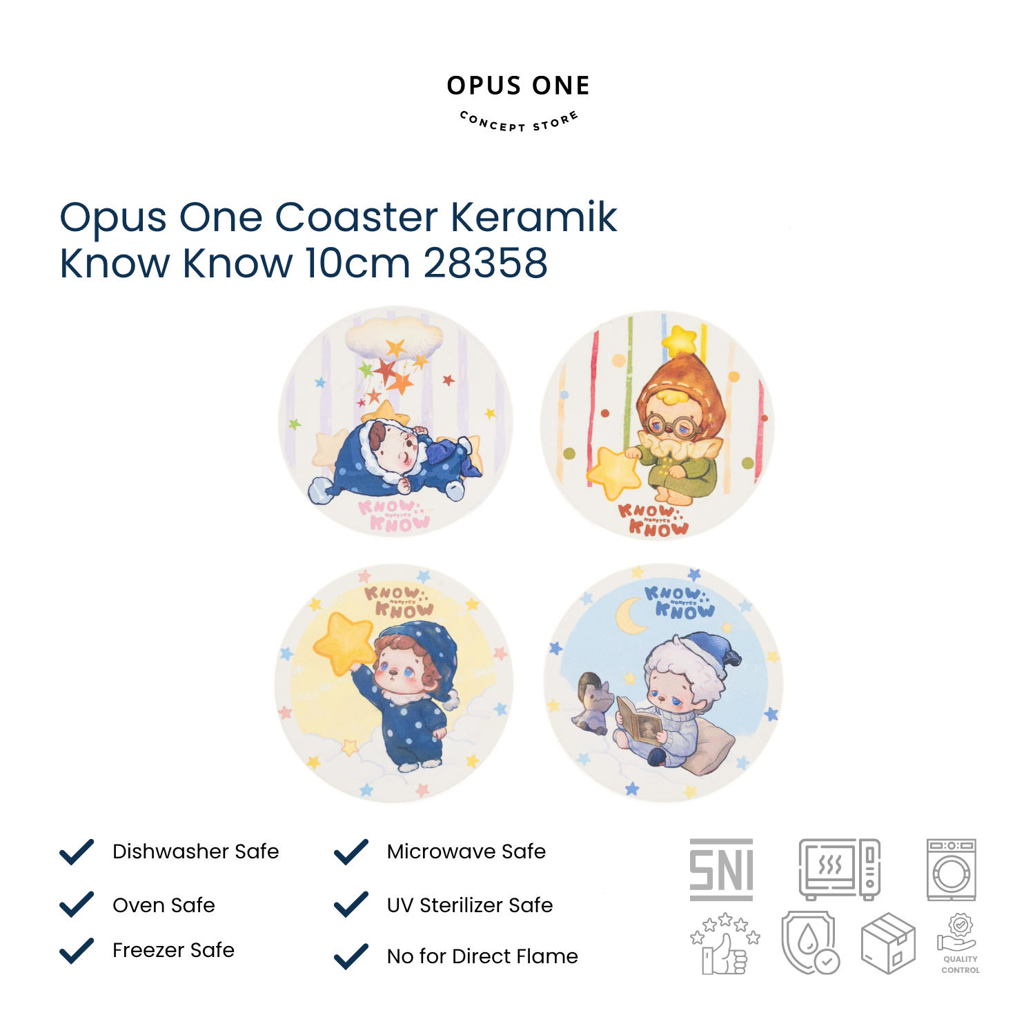 Opus One Coaster Keramik Know Know 10cm 28358