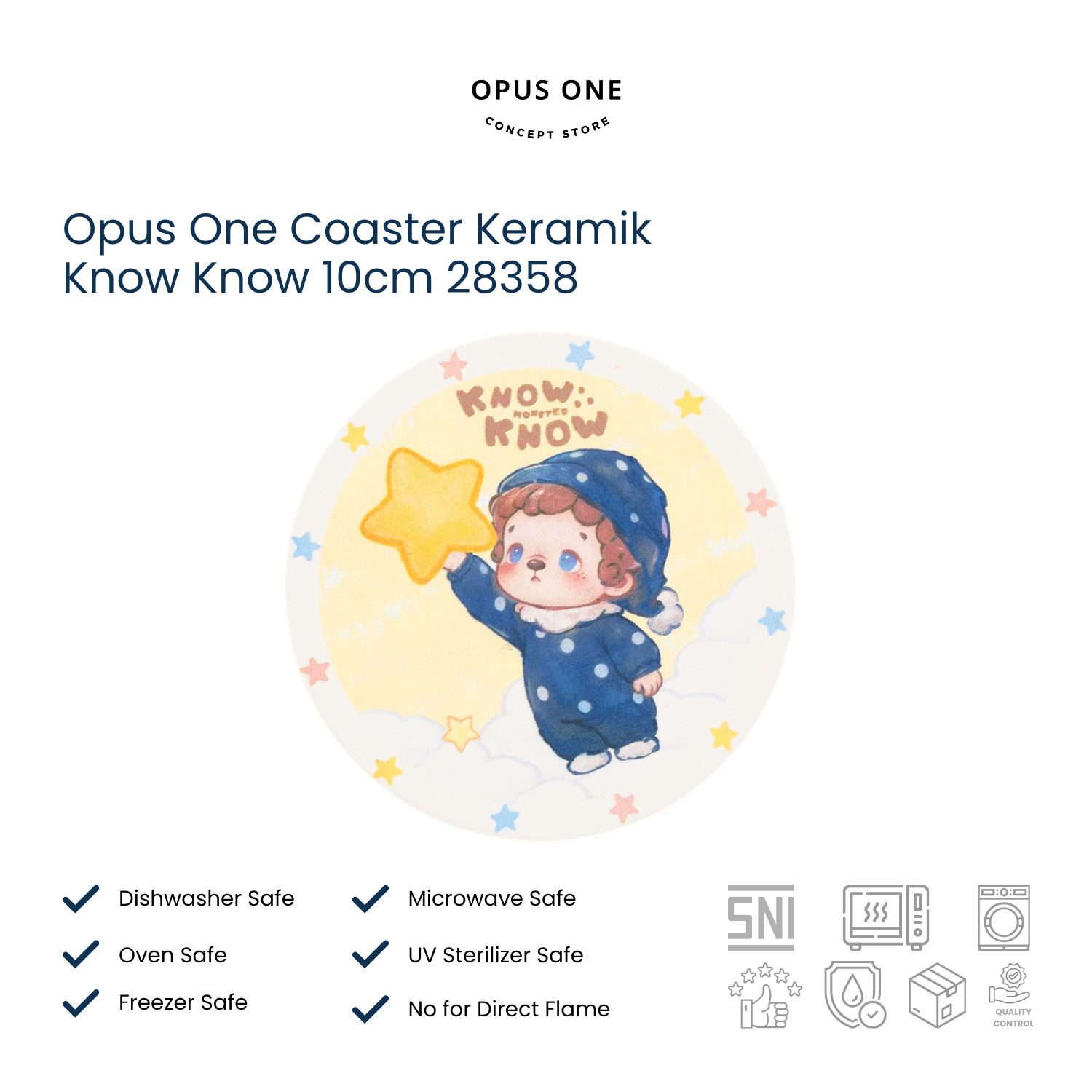 Opus One Coaster Keramik Know Know 10cm 28358 - Image 2