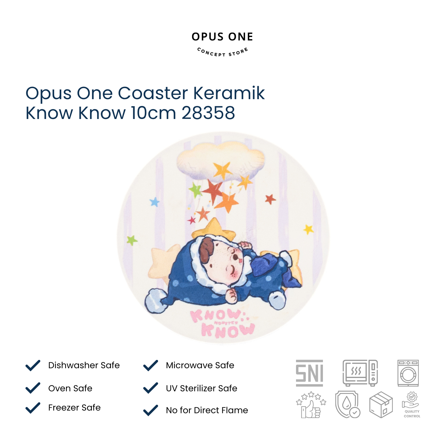 Opus One Coaster Keramik Know Know 10cm 28358 - Image 3