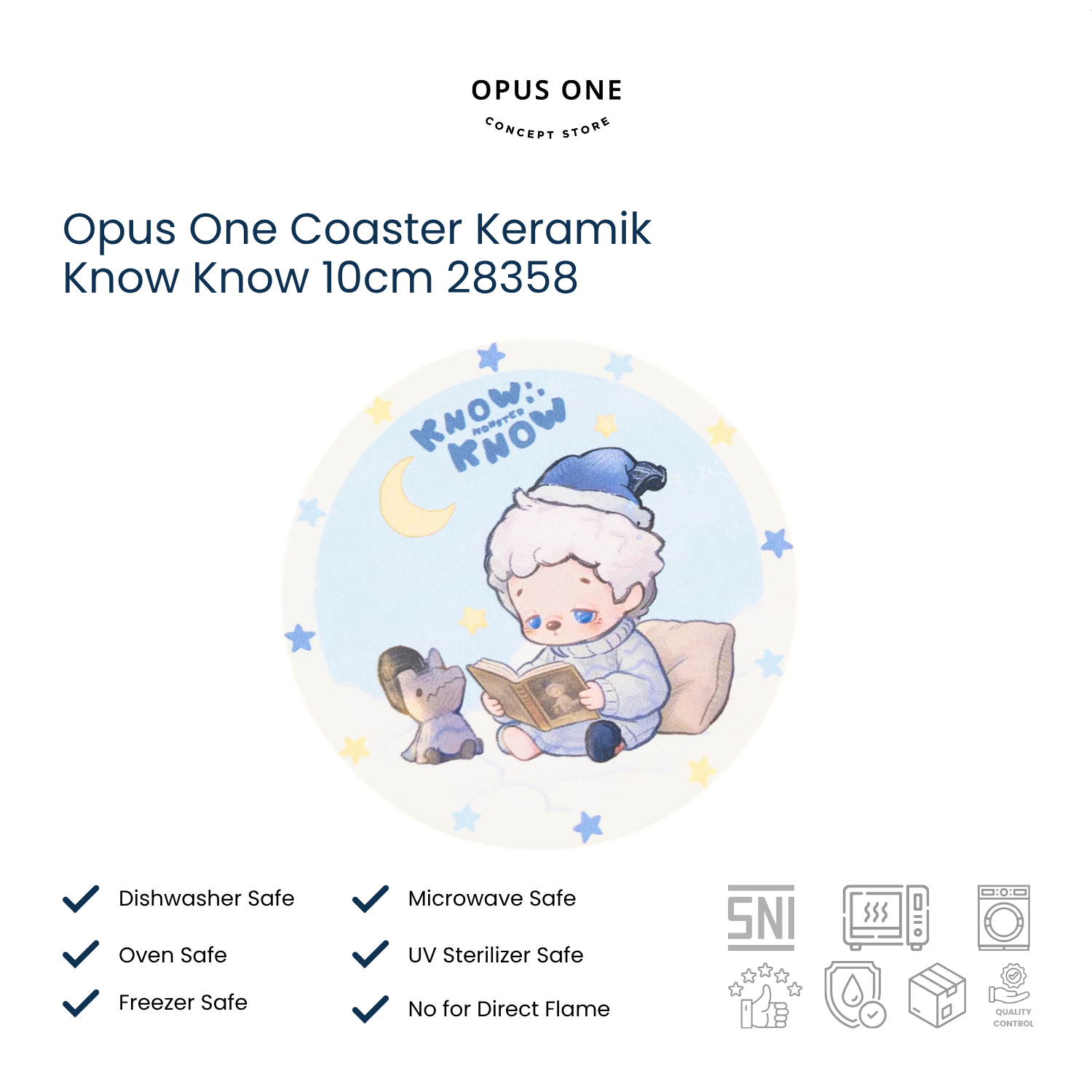 Opus One Coaster Keramik Know Know 10cm 28358 - Image 5