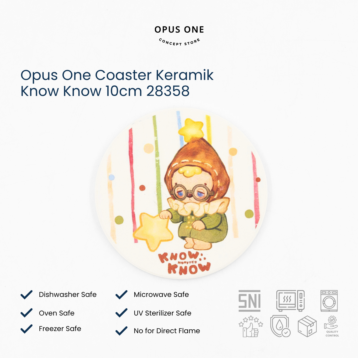 Opus One Coaster Keramik Know Know 10cm 28358 - Image 4