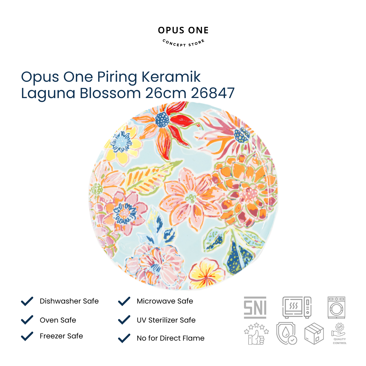 Opus One Piring Keramik Laguna Blossom 26cm 26847 - Image 2