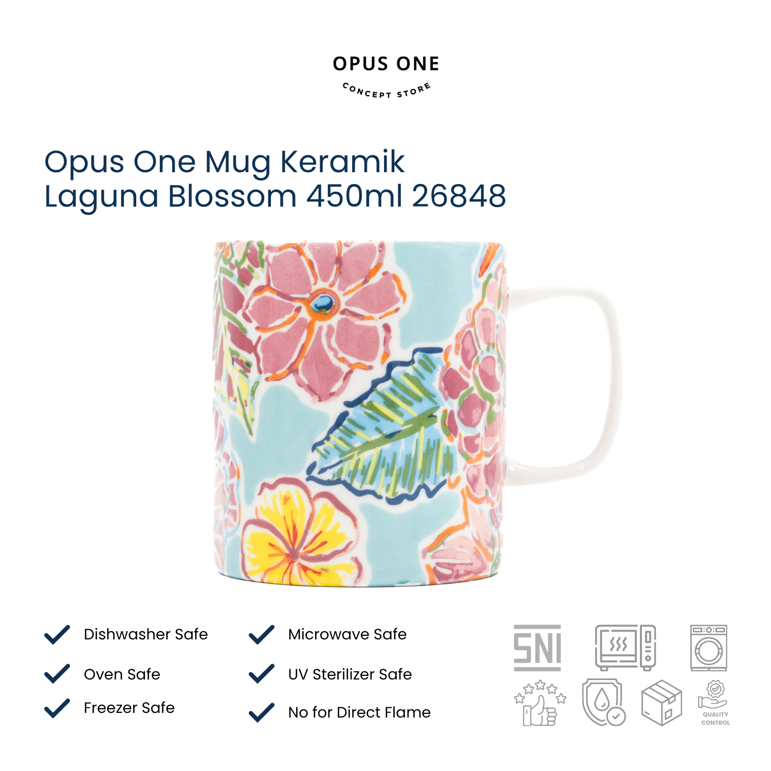 Opus One Mug Keramik Laguna Blossom 450ml 26848