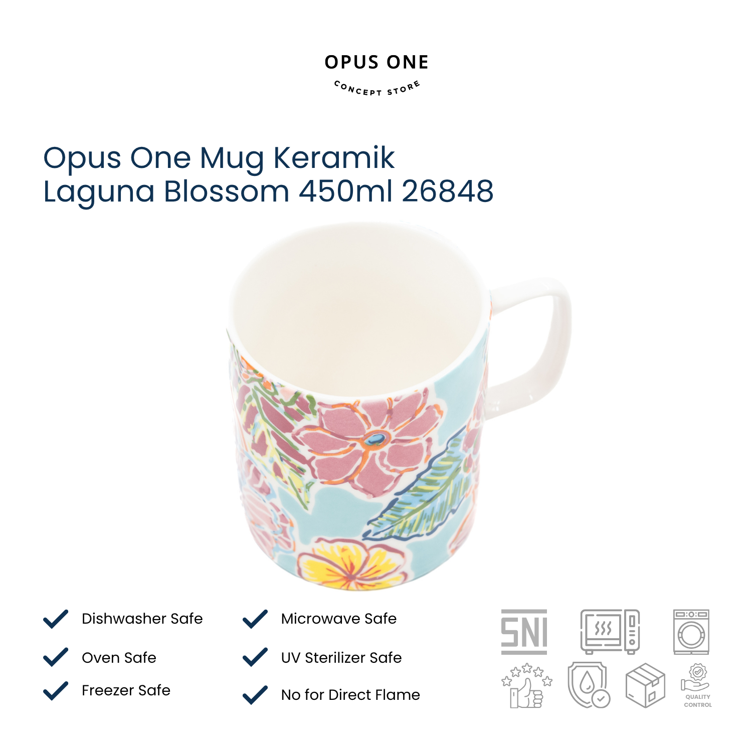 Opus One Mug Keramik Laguna Blossom 450ml 26848 - Image 2