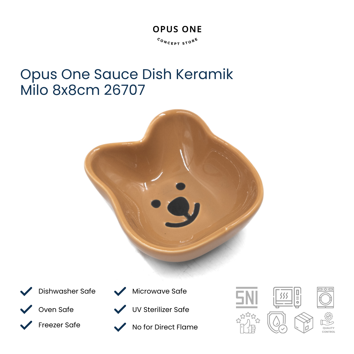 Opus One Sauce Dish Keramik Milo 8x8cm 26707 - Image 2