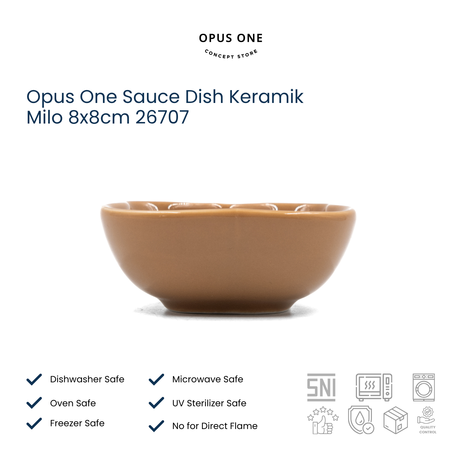 Opus One Sauce Dish Keramik Milo 8x8cm 26707 - Image 3