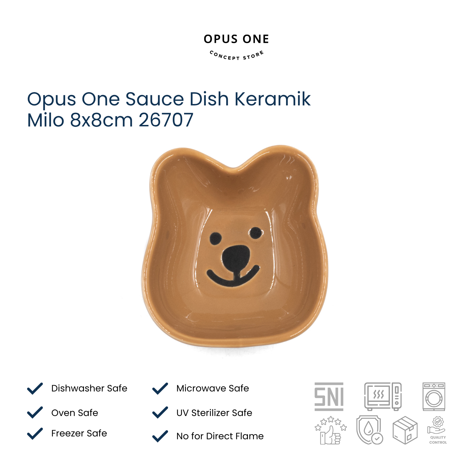 Opus One Sauce Dish Keramik Milo 8x8cm 26707