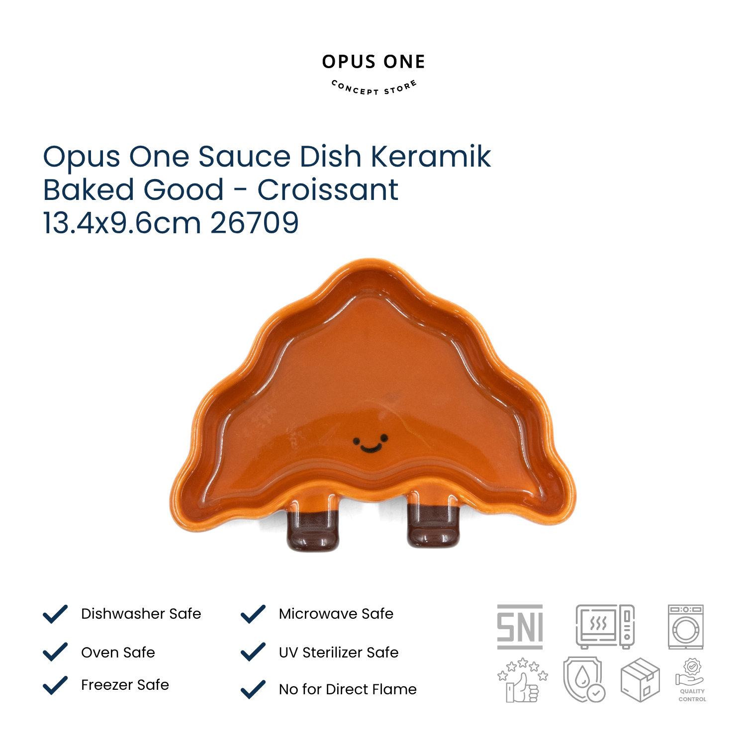 Opus One Sauce Dish Keramik Baked Good - Croissant 13.4x9.6cm 26709