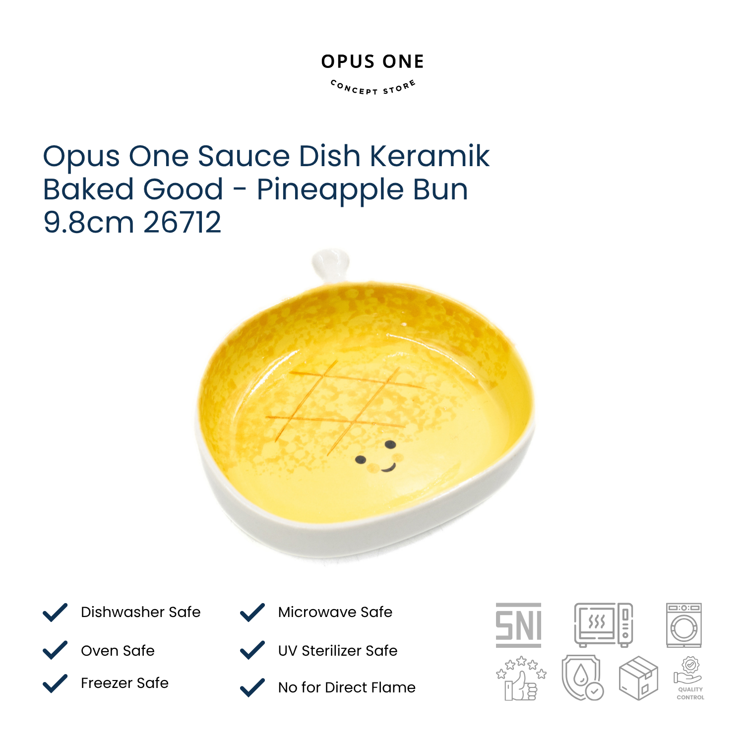 Opus One Sauce Dish Keramik Baked Good - Pineapple Bun 9.8cm 26712 - Image 2