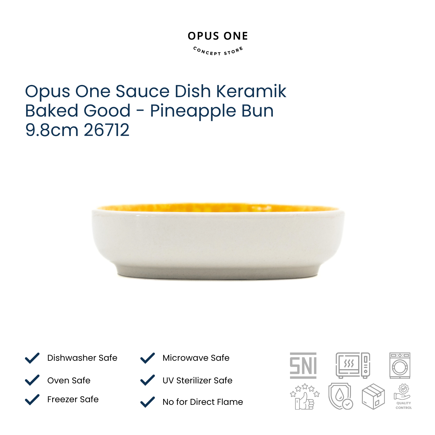 Opus One Sauce Dish Keramik Baked Good - Pineapple Bun 9.8cm 26712 - Image 3