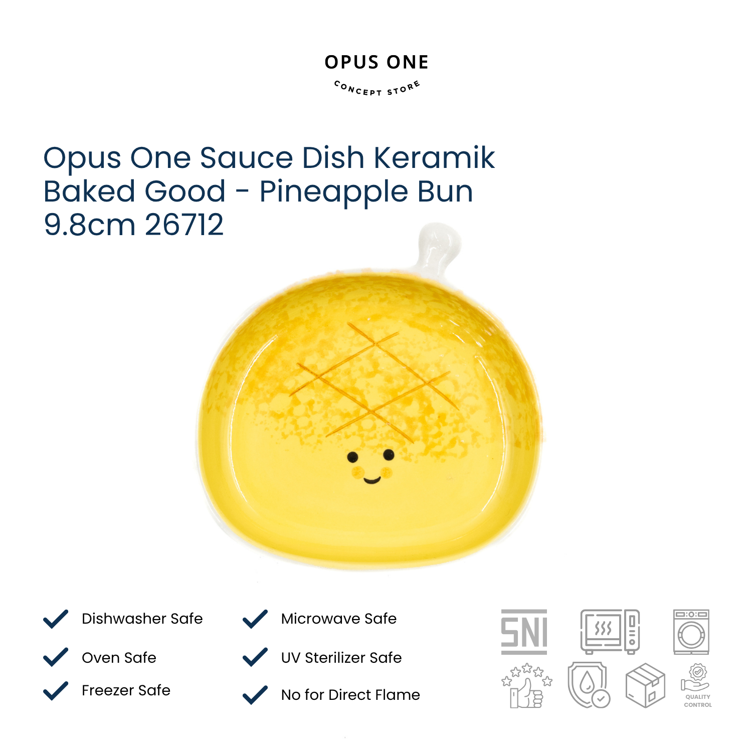Opus One Sauce Dish Keramik Baked Good - Pineapple Bun 9.8cm 26712