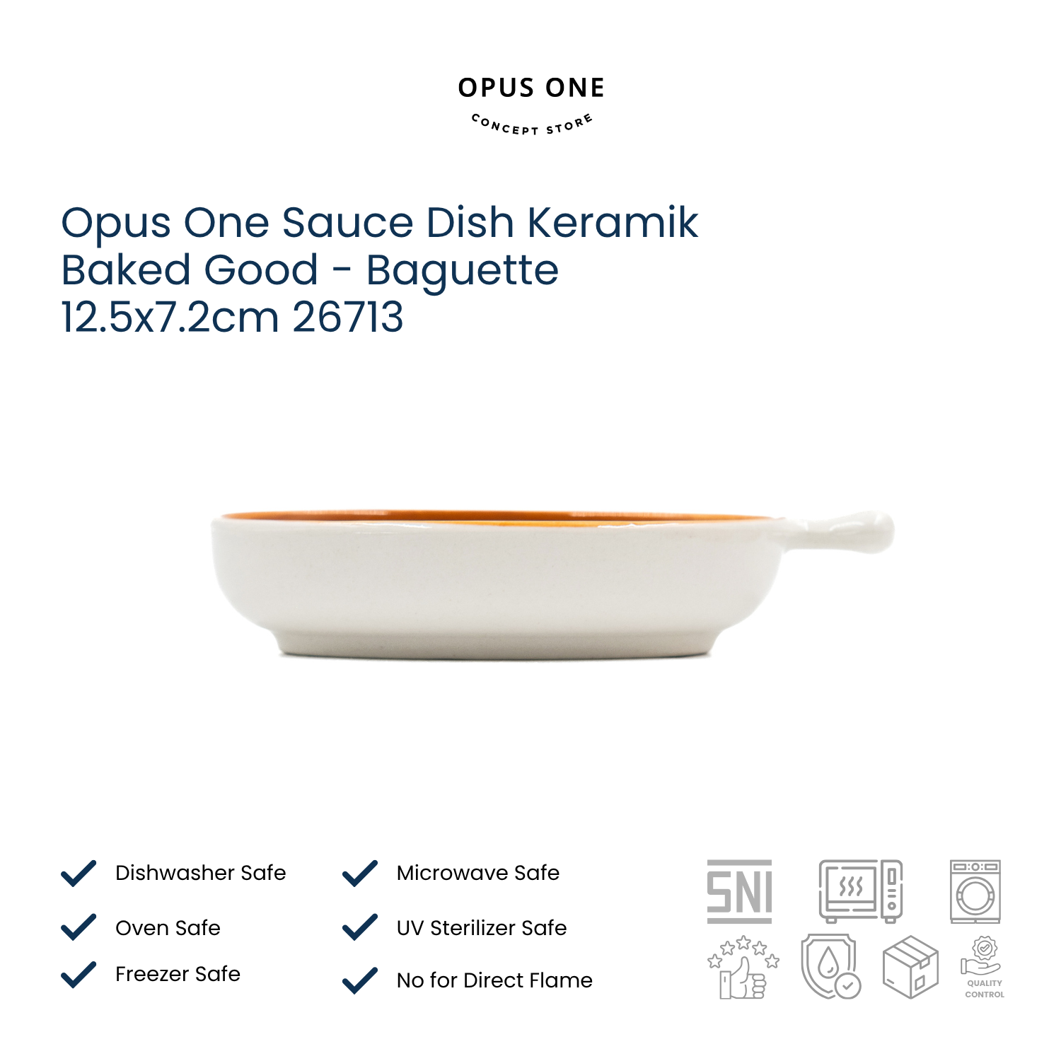 Opus One Sauce Dish Keramik Baked Good - Baguette 12.5x7.2cm 26713 - Image 3
