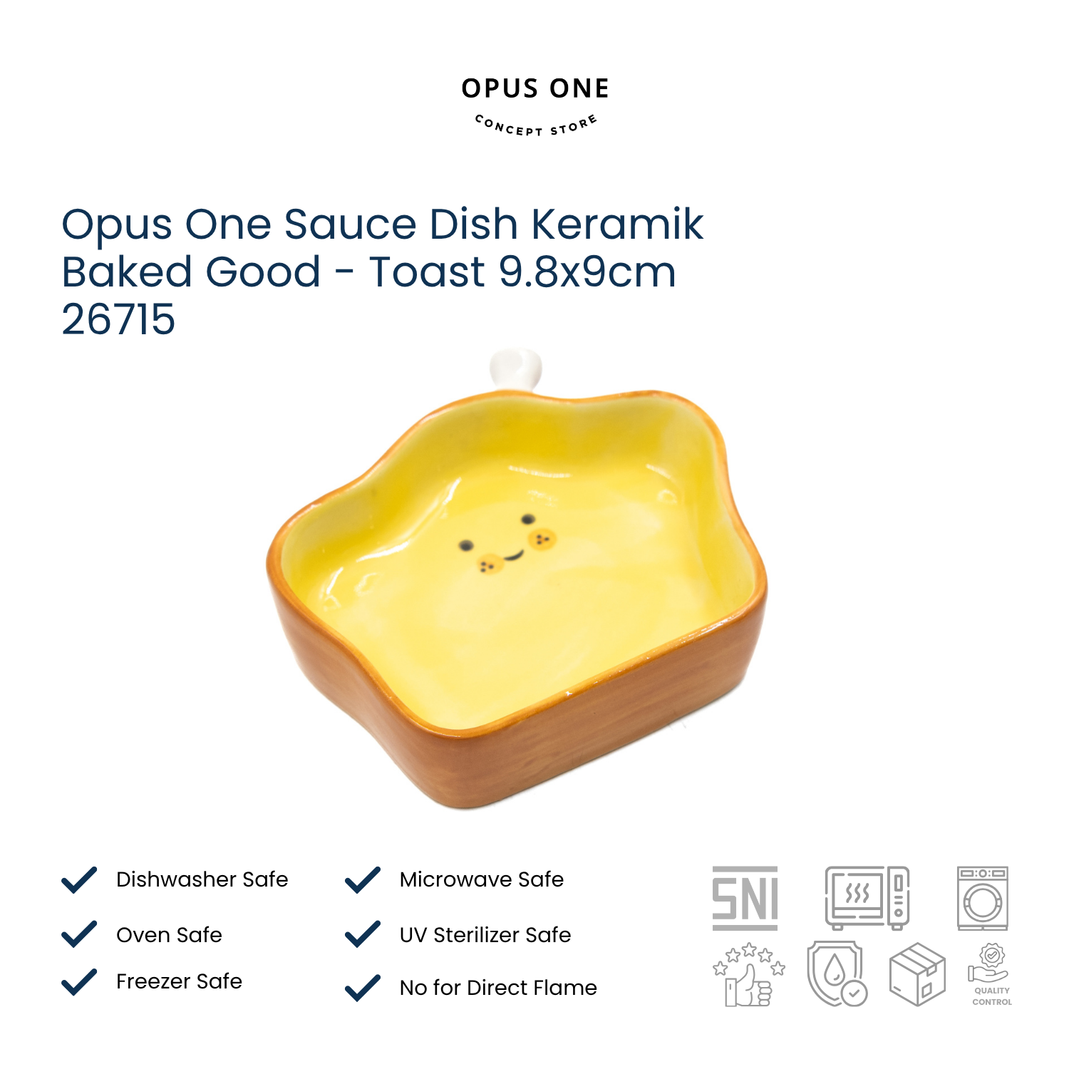 Opus One Sauce Dish Keramik Baked Good - Toast 9.8x9cm 26715 - Image 2