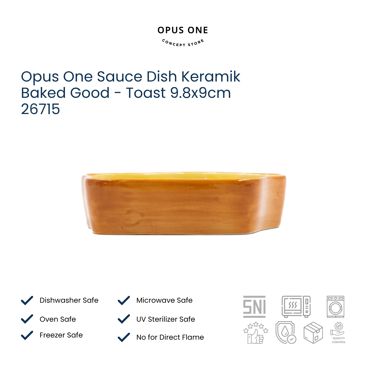 Opus One Sauce Dish Keramik Baked Good - Toast 9.8x9cm 26715 - Image 3