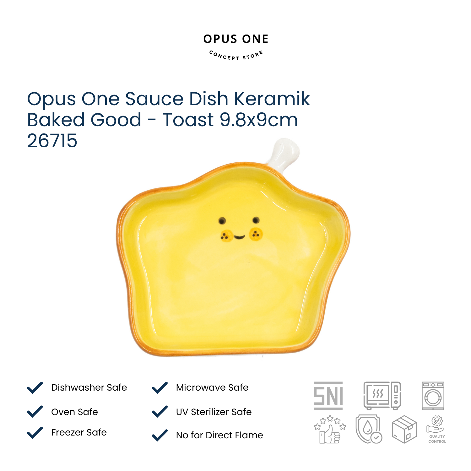 Opus One Sauce Dish Keramik Baked Good - Toast 9.8x9cm 26715