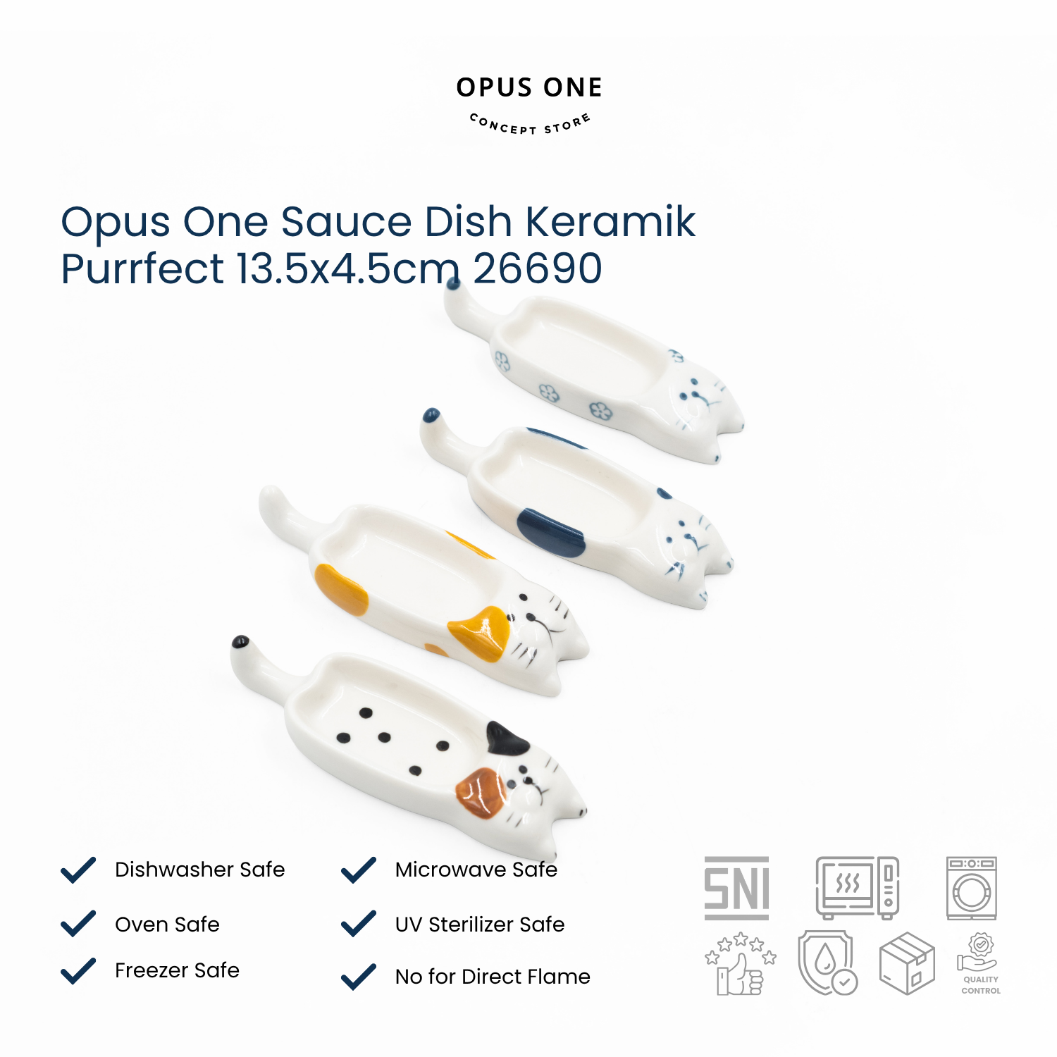 Opus One Sauce Dish Keramik Purrfect 13.5x4.5cm 26690
