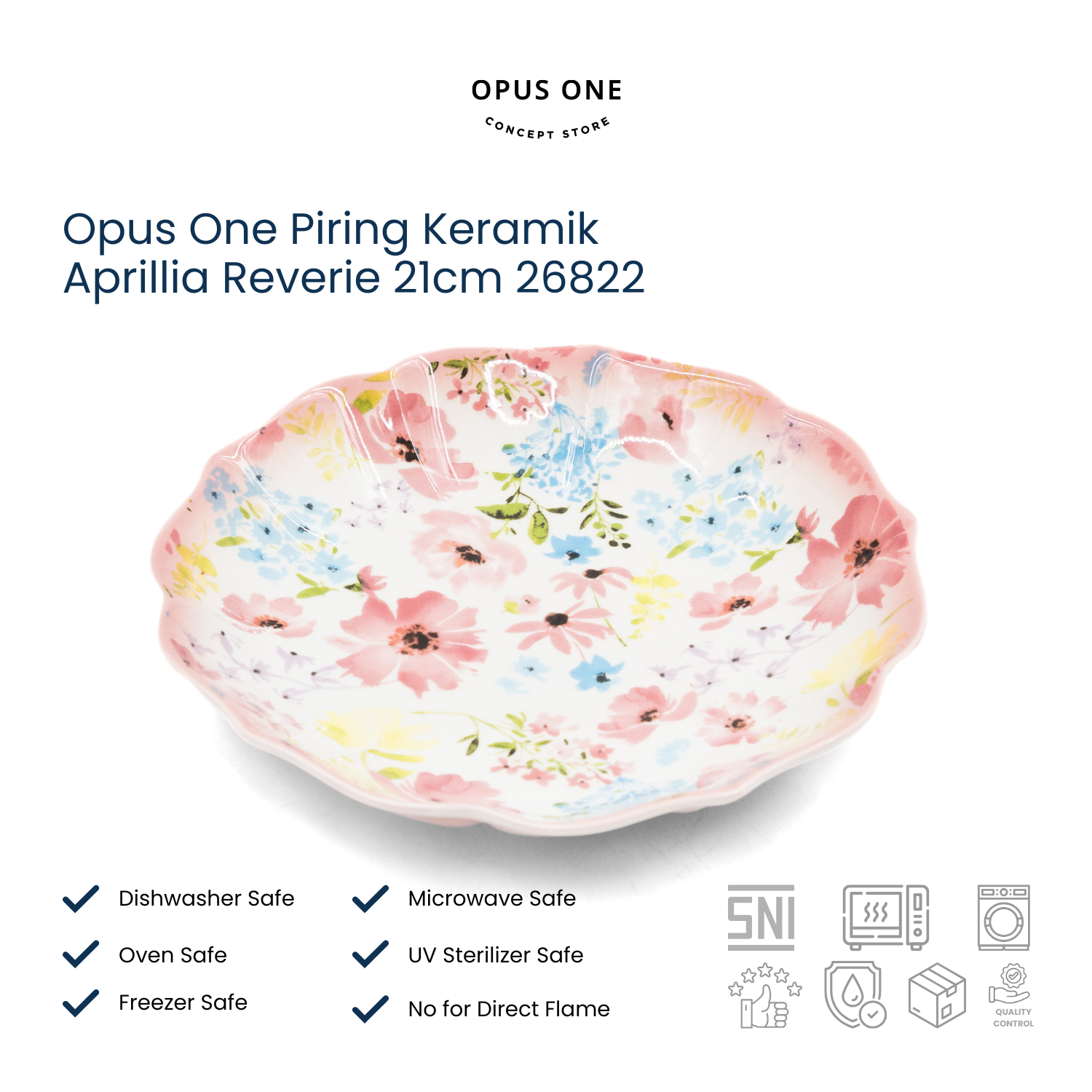 Opus One Piring Keramik Aprillia Reverie 21cm 26822
