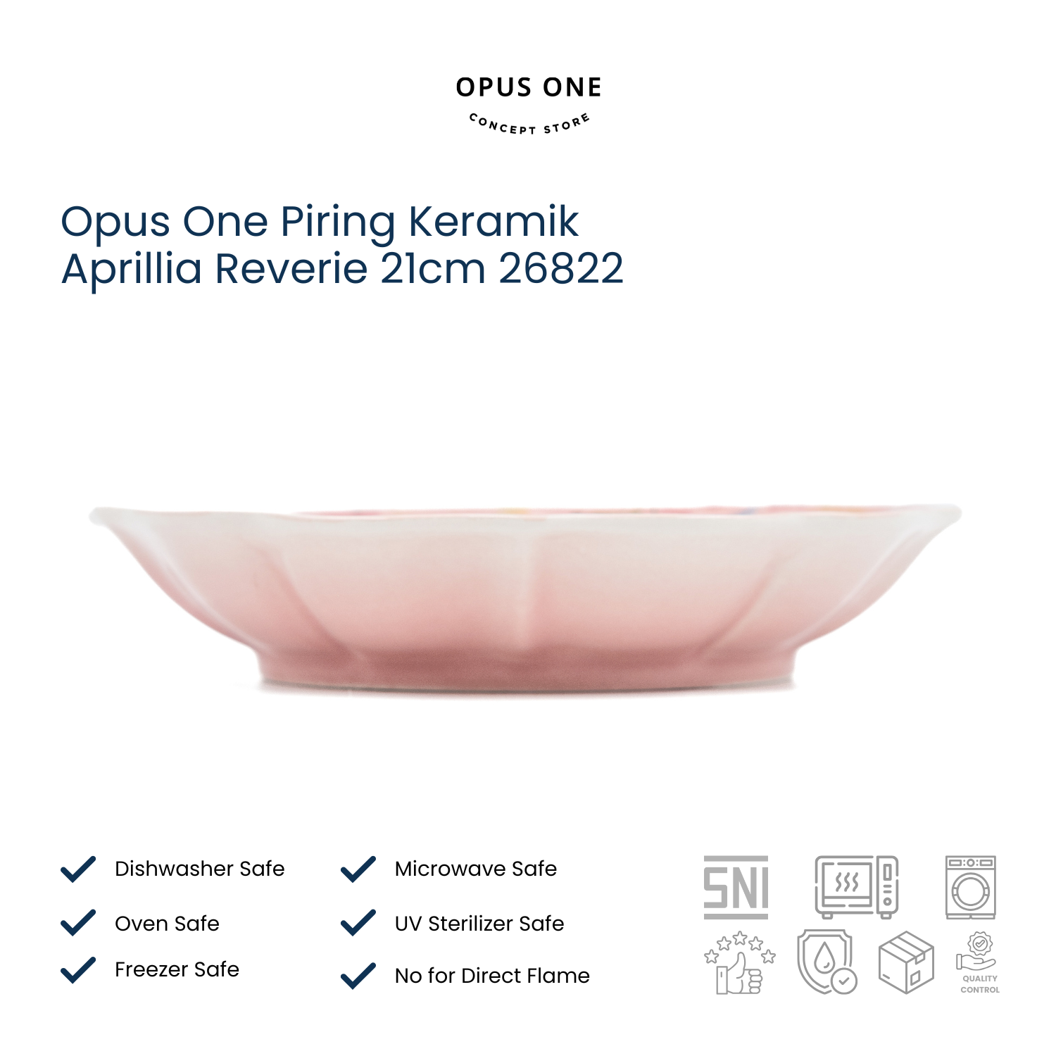 Opus One Piring Keramik Aprillia Reverie 21cm 26822 - Image 3