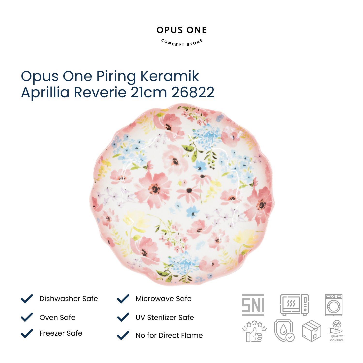 Opus One Piring Keramik Aprillia Reverie 21cm 26822 - Image 2