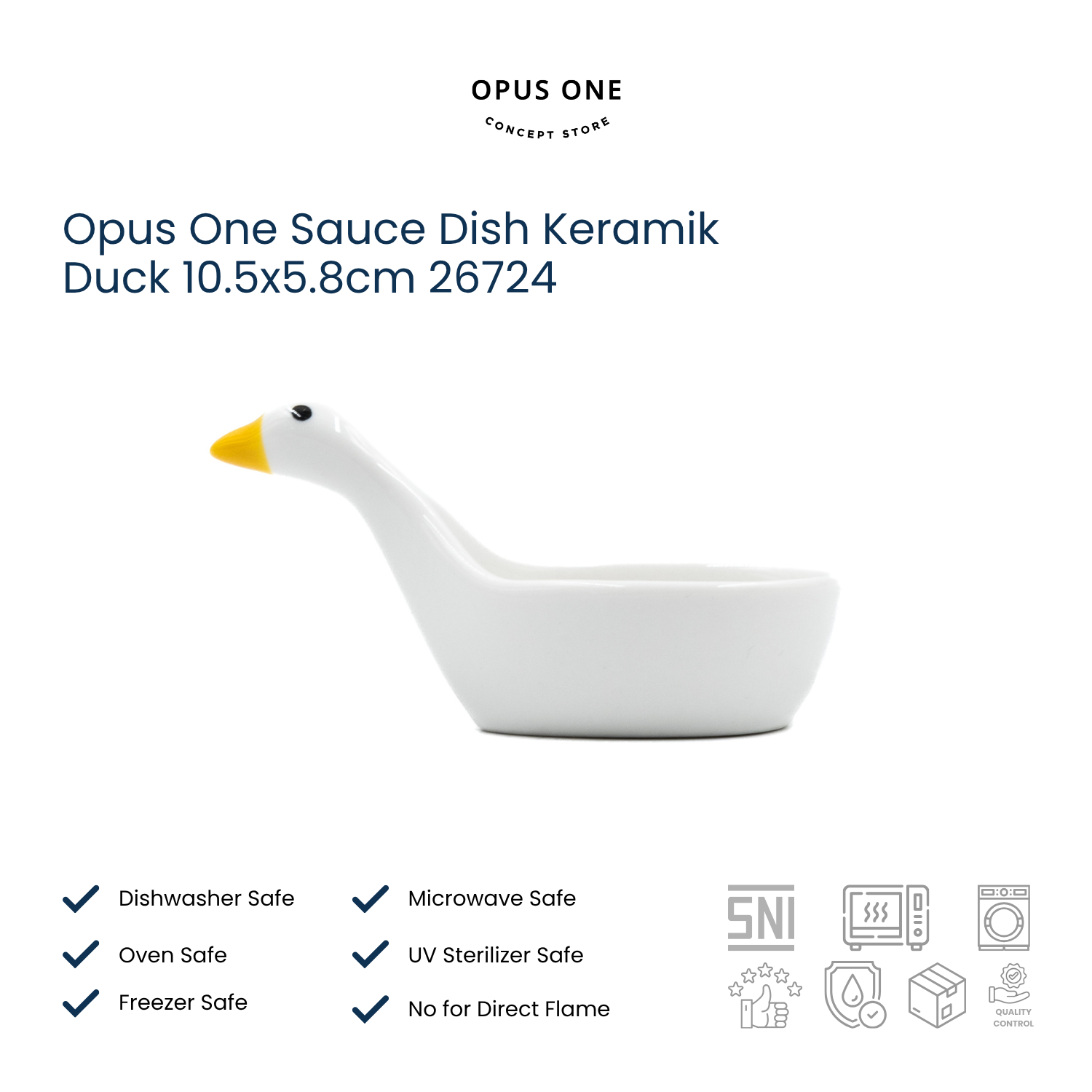Opus One Sauce Dish Keramik Duck 10.5x5.8cm 26724 - Image 2