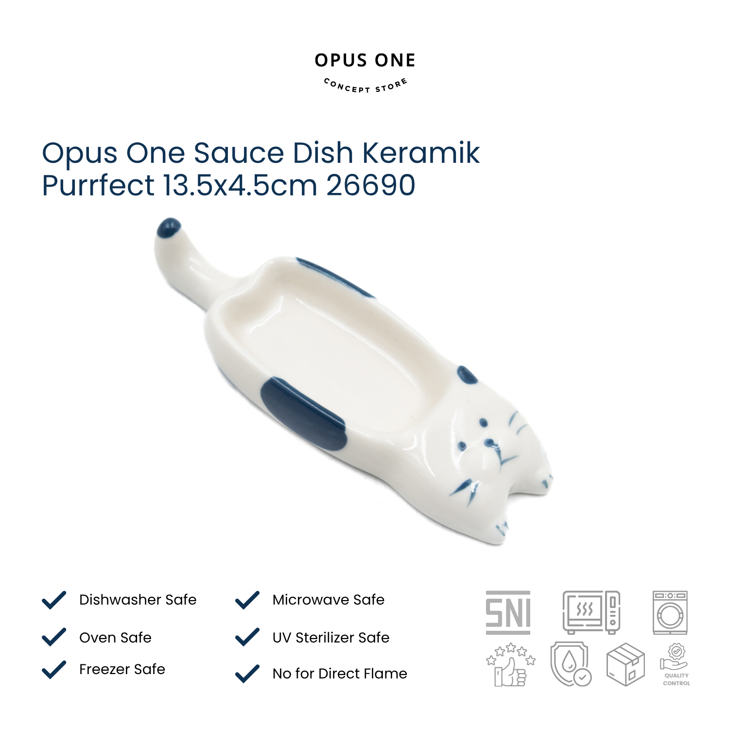Opus One Sauce Dish Keramik Purrfect 13.5x4.5cm 26690 - Image 2