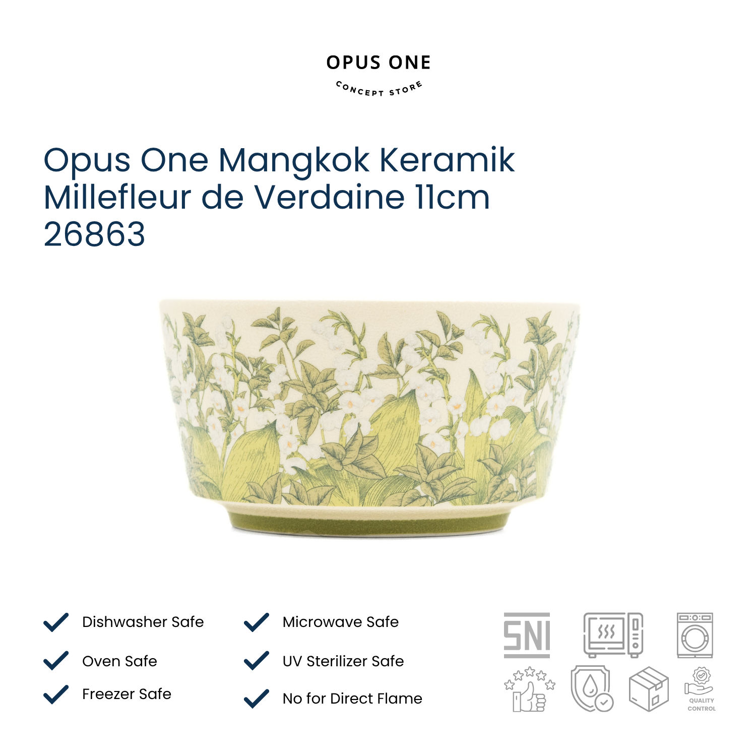 Opus One Mangkok Keramik Millefleur de Verdaine 11cm 26863 - Image 2