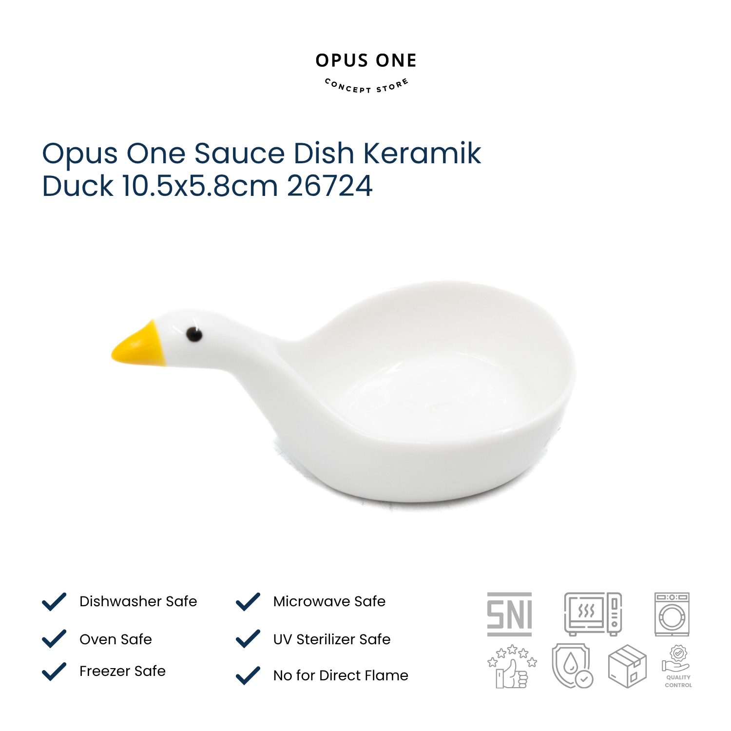 Opus One Sauce Dish Keramik Duck 10.5x5.8cm 26724