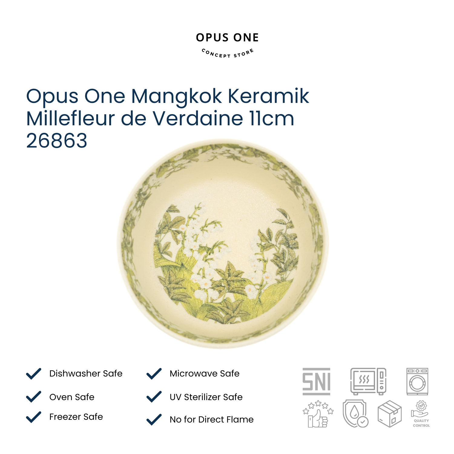 Opus One Mangkok Keramik Millefleur de Verdaine 11cm 26863 - Image 3