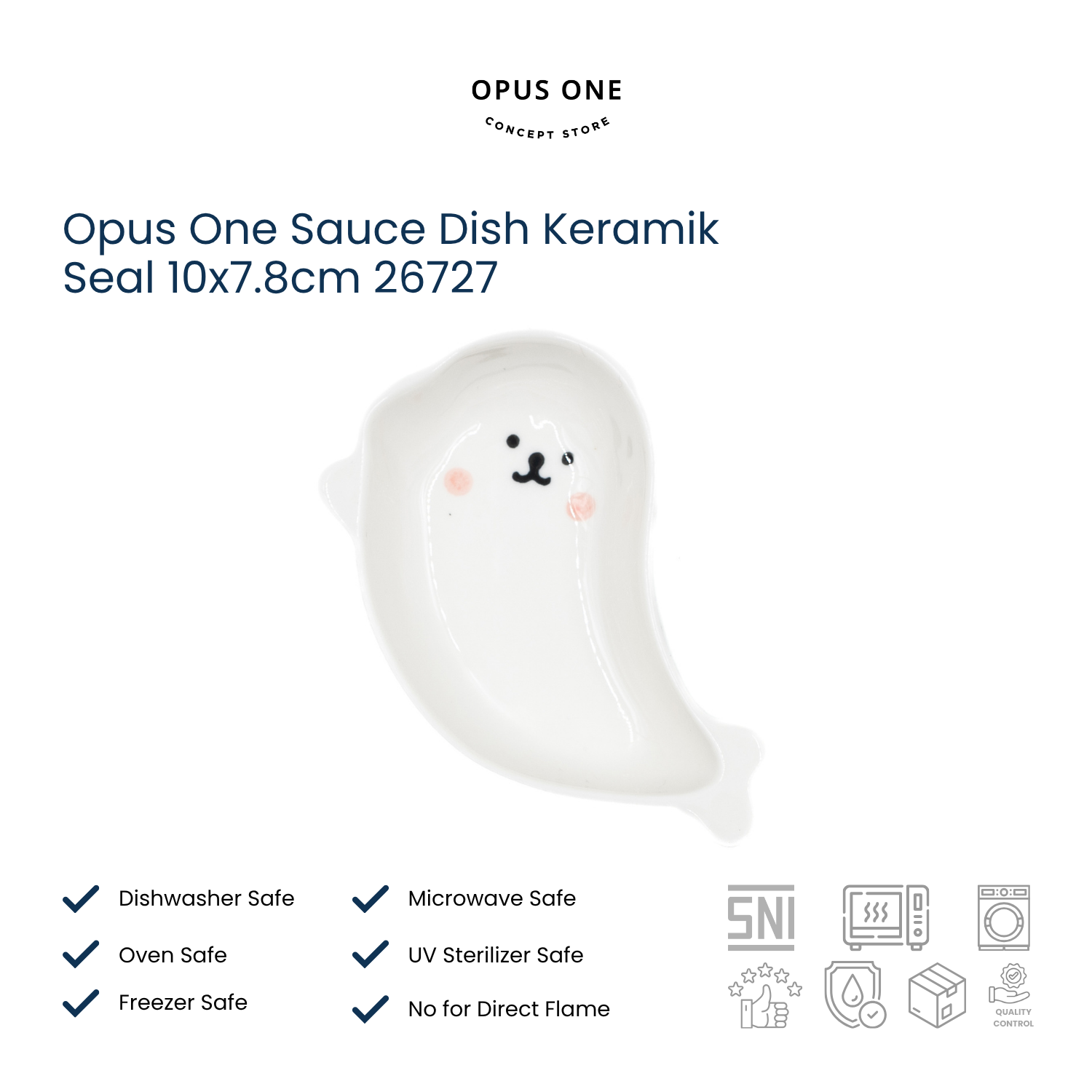 Opus One Sauce Dish Keramik Seal 10x7.8cm 26727