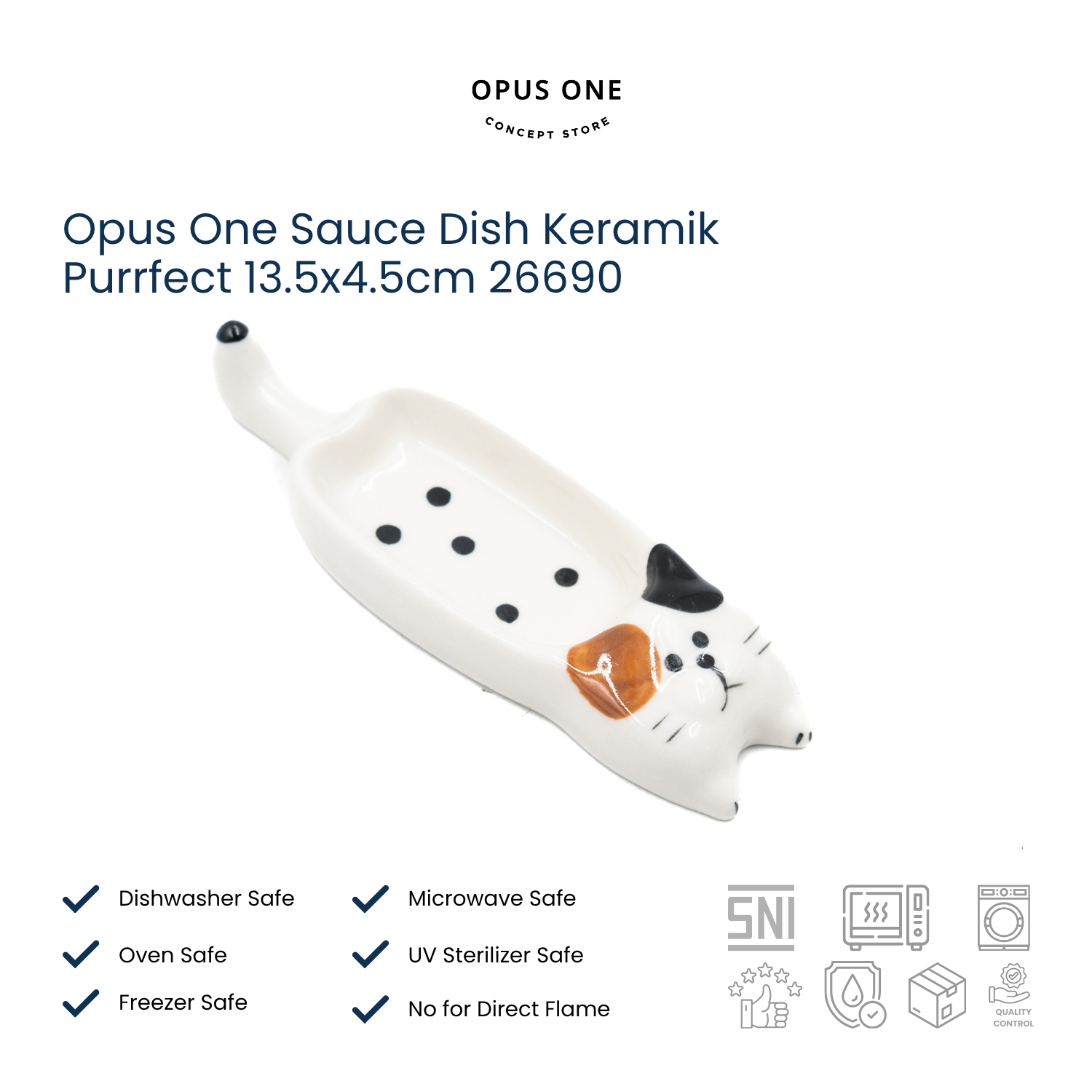 Opus One Sauce Dish Keramik Purrfect 13.5x4.5cm 26690 - Image 3
