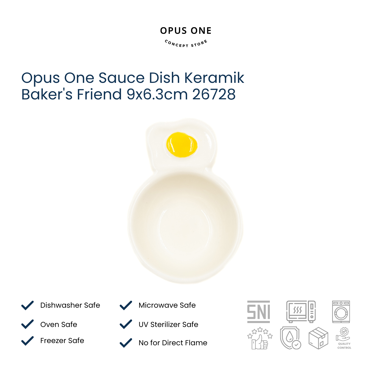 Opus One Sauce Dish Keramik Baker's Friend 9x6.3cm 26728 - Image 2