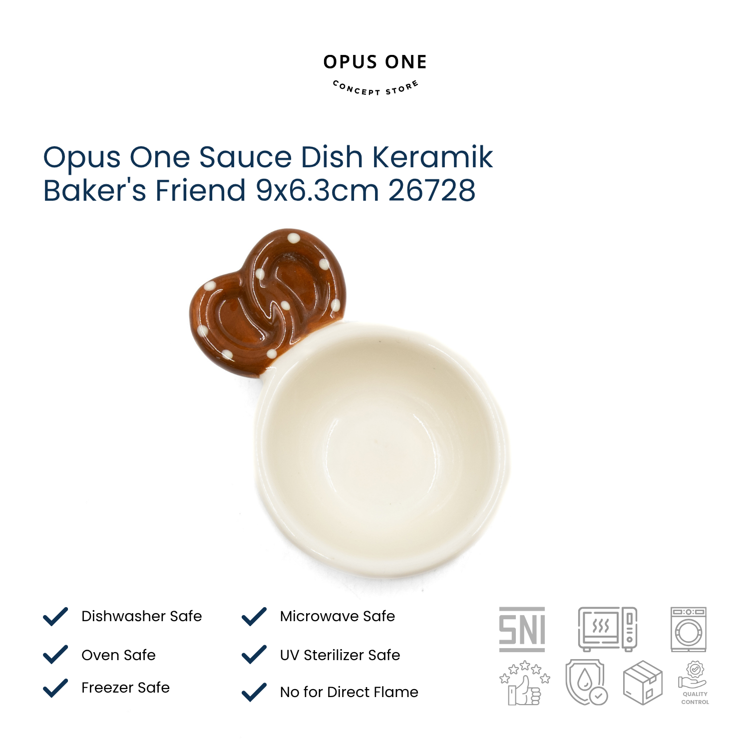 Opus One Sauce Dish Keramik Baker's Friend 9x6.3cm 26728 - Image 3