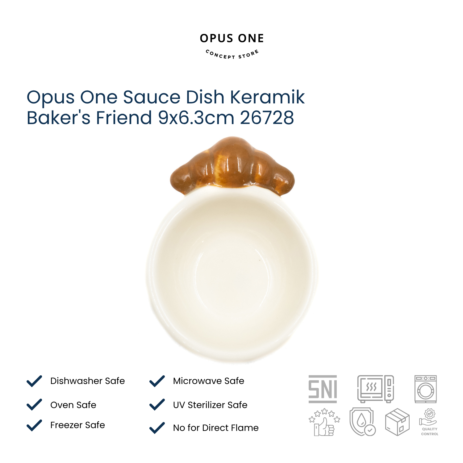 Opus One Sauce Dish Keramik Baker's Friend 9x6.3cm 26728 - Image 4