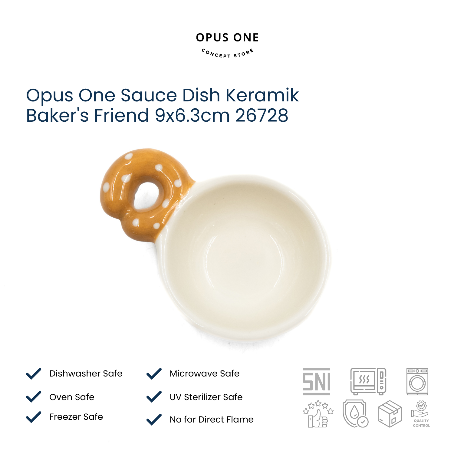 Opus One Sauce Dish Keramik Baker's Friend 9x6.3cm 26728 - Image 6