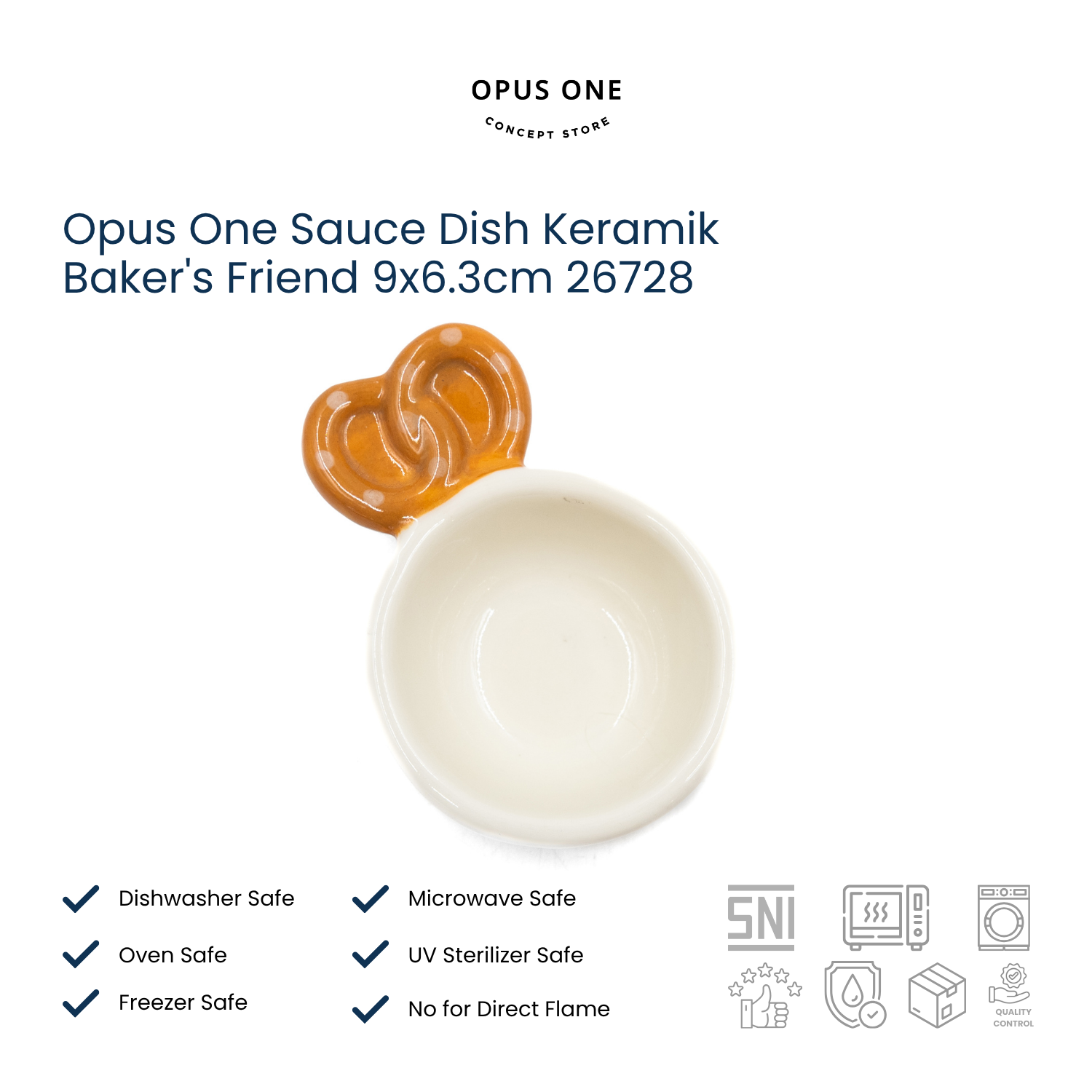 Opus One Sauce Dish Keramik Baker's Friend 9x6.3cm 26728 - Image 7