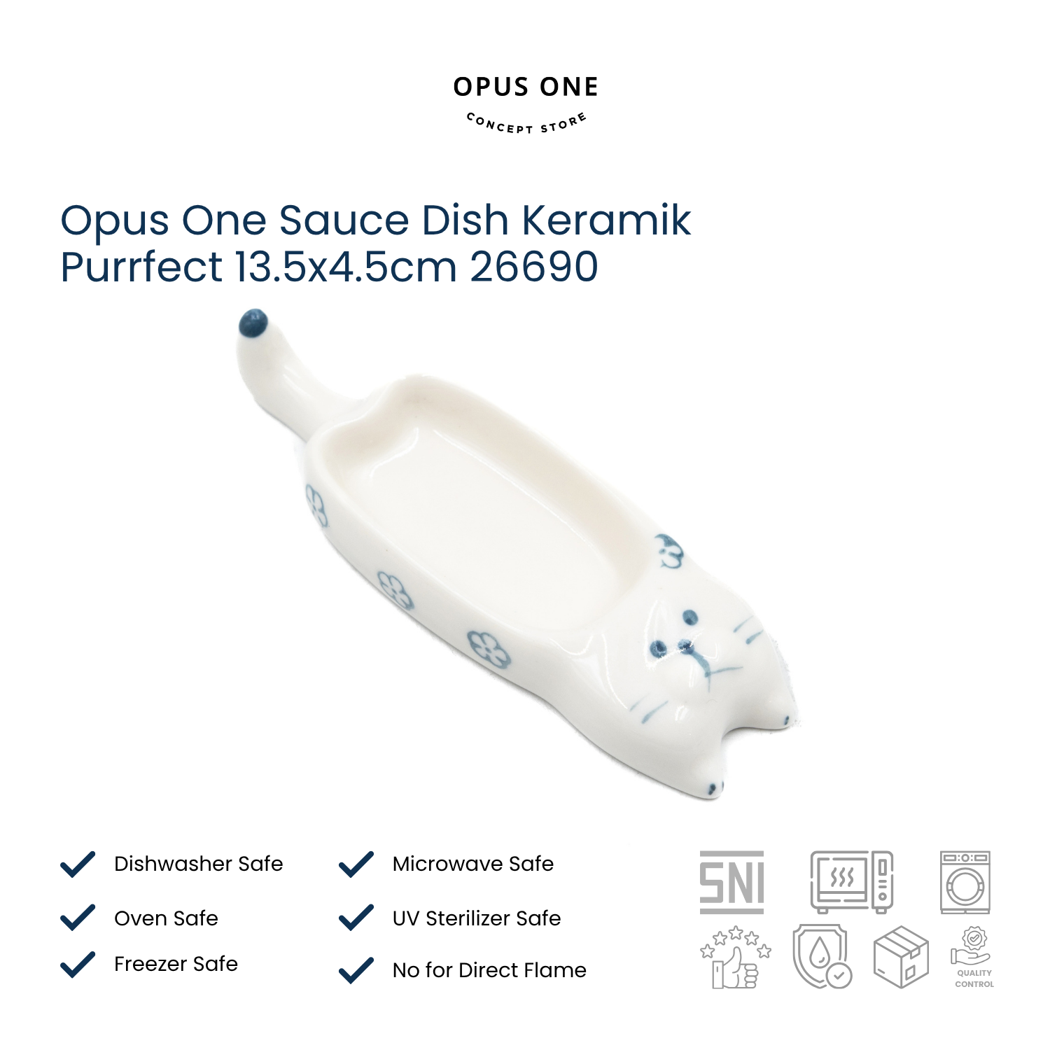 Opus One Sauce Dish Keramik Purrfect 13.5x4.5cm 26690 - Image 4