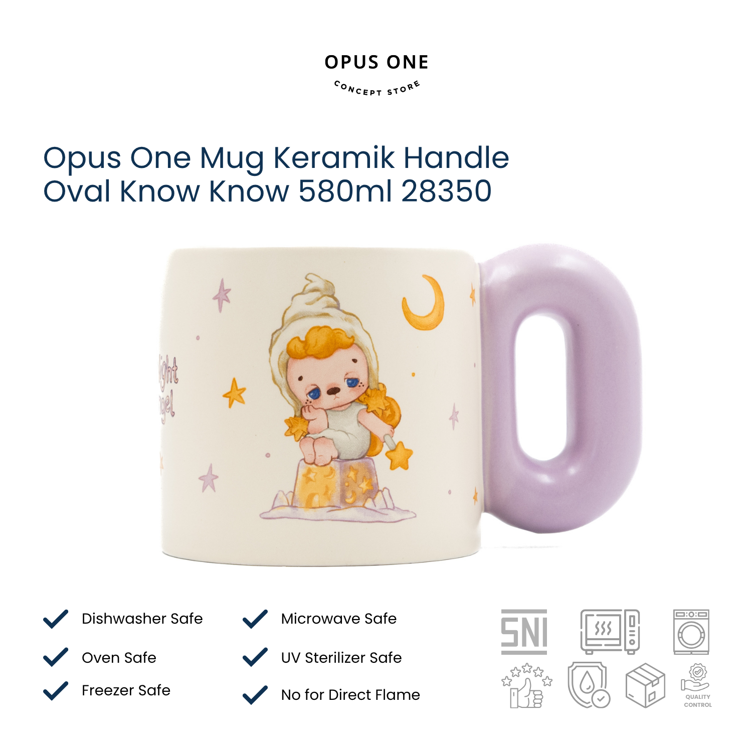 Opus One Mug Keramik Handle Oval Know Know 580ml 28350 - Image 9