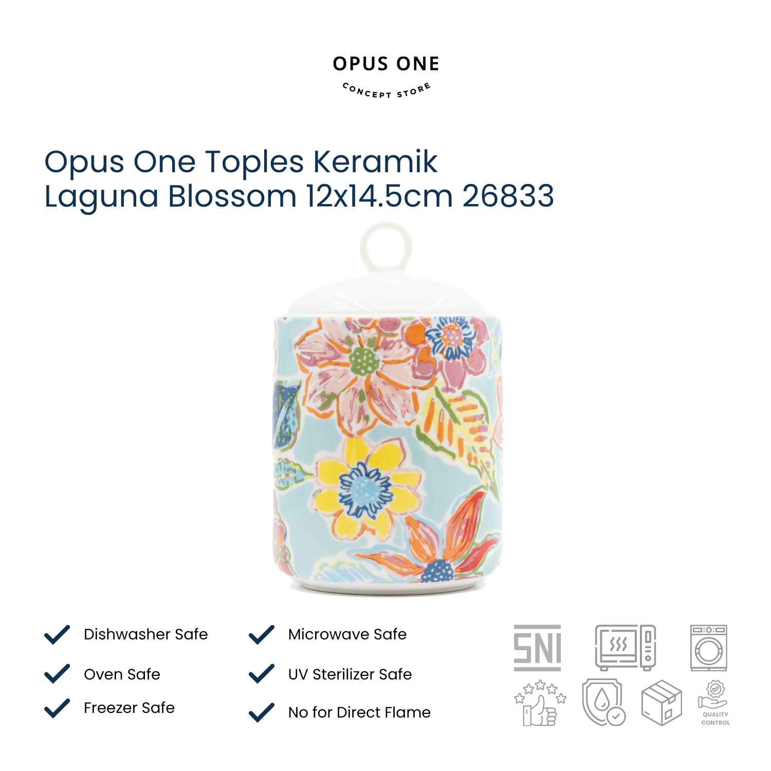 Opus One Toples Keramik Laguna Blossom 12x14.5cm 26833