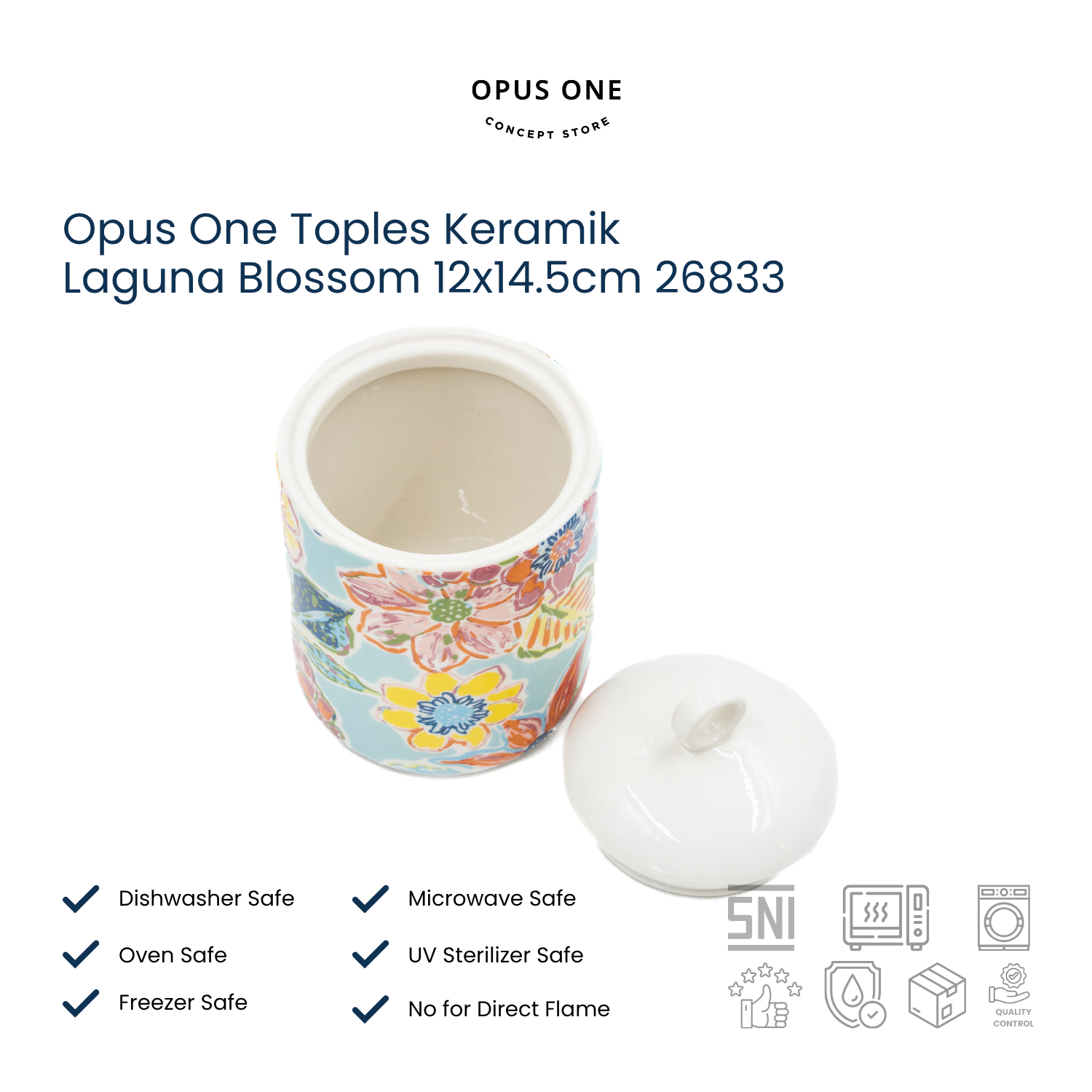 Opus One Toples Keramik Laguna Blossom 12x14.5cm 26833 - Image 3