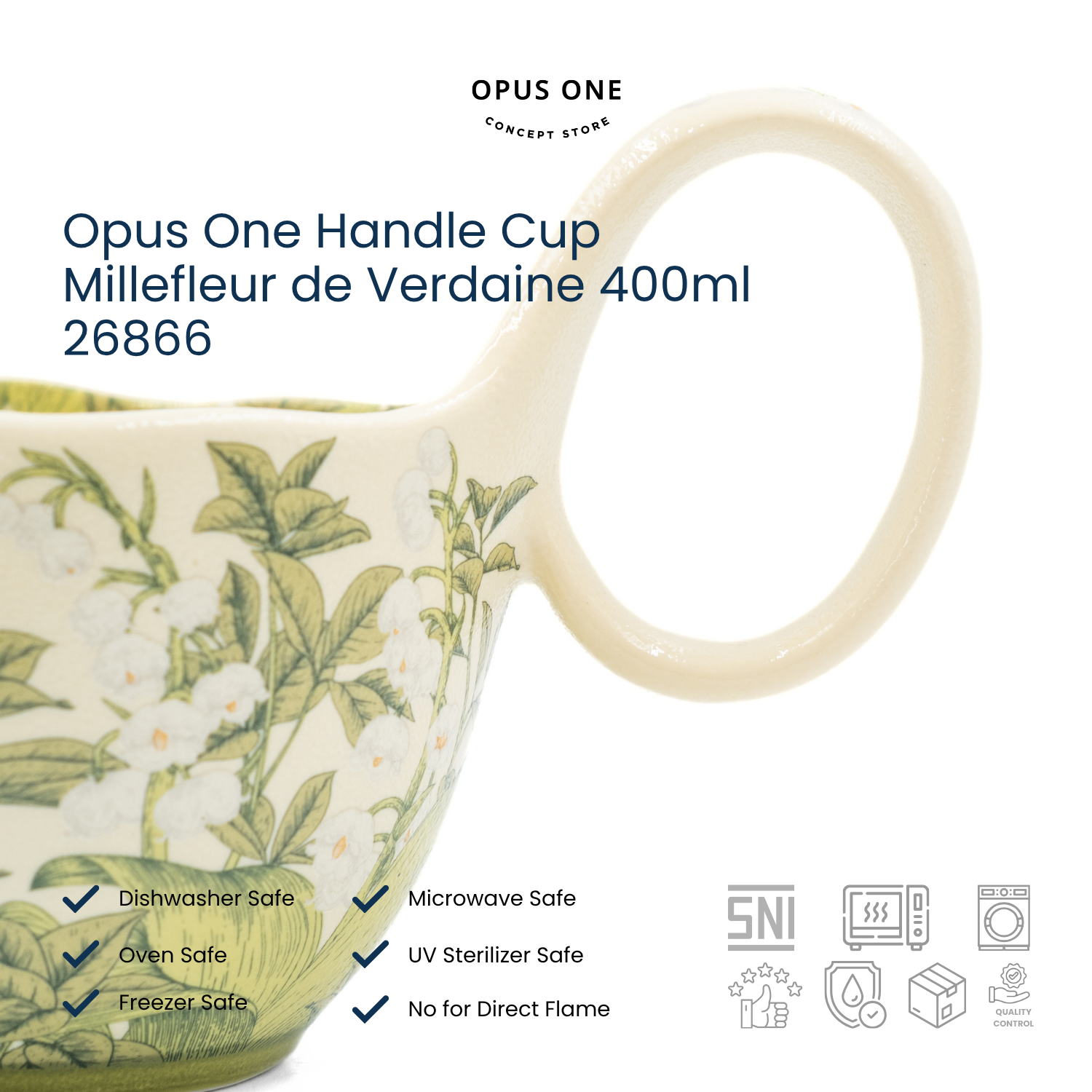 Opus One Handle Cup Millefleur de Verdaine 400ml 26866 - Image 3