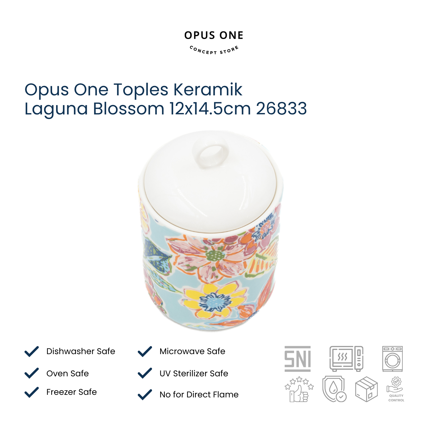 Opus One Toples Keramik Laguna Blossom 12x14.5cm 26833 - Image 2