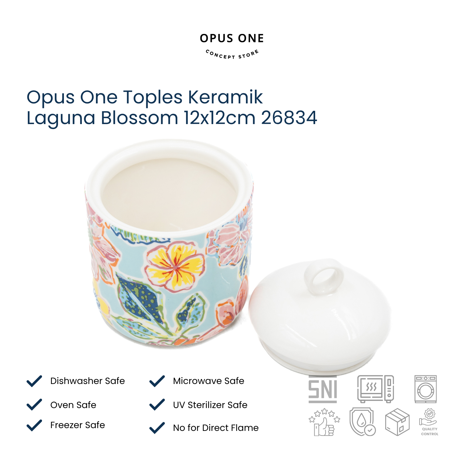 Opus One Toples Keramik Laguna Blossom 12x12cm 26834 - Image 4