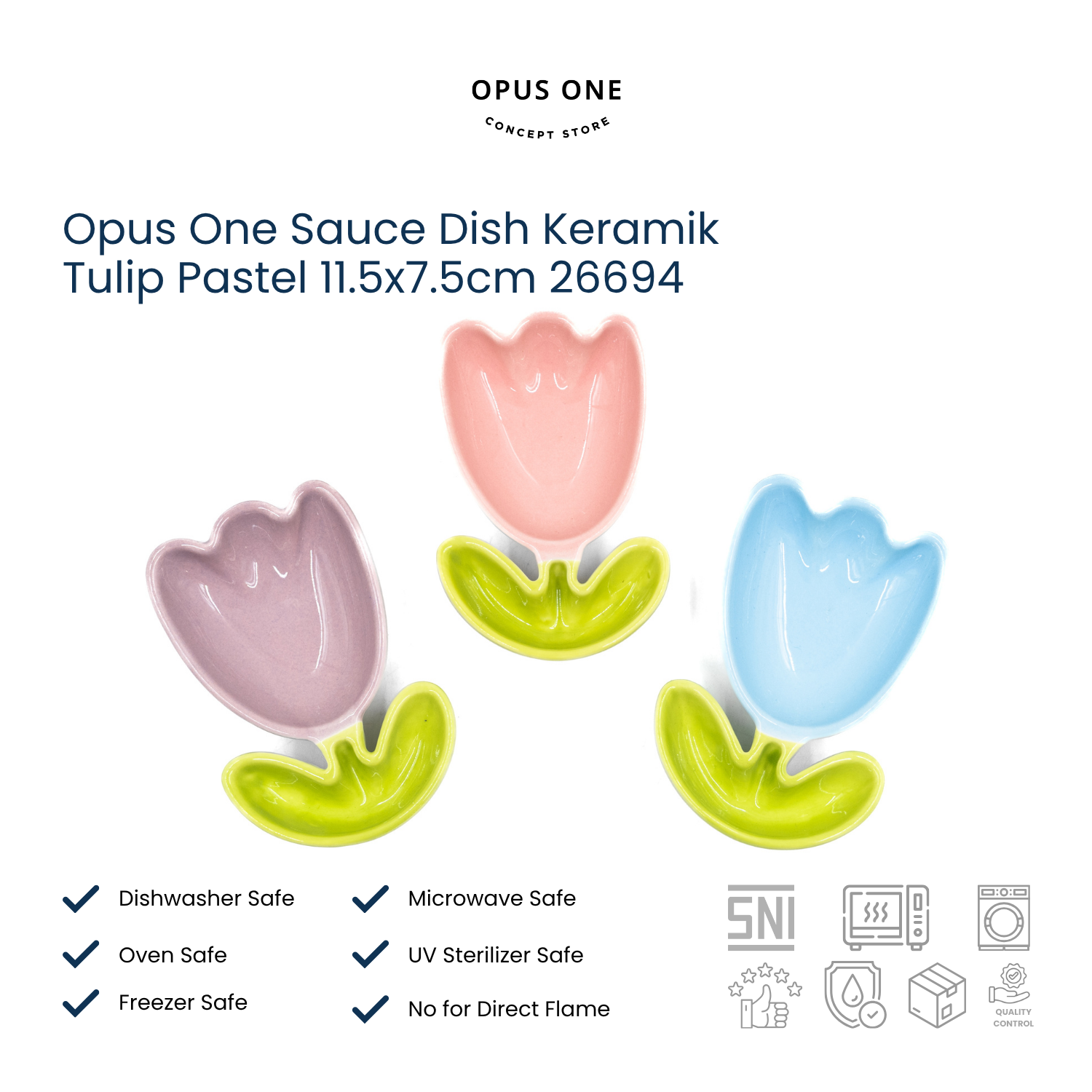 Opus One Sauce Dish Keramik Tulip Pastel 11.5x7.5cm 26694
