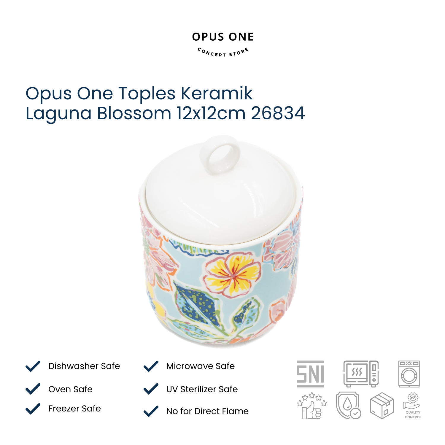 Opus One Toples Keramik Laguna Blossom 12x12cm 26834 - Image 3