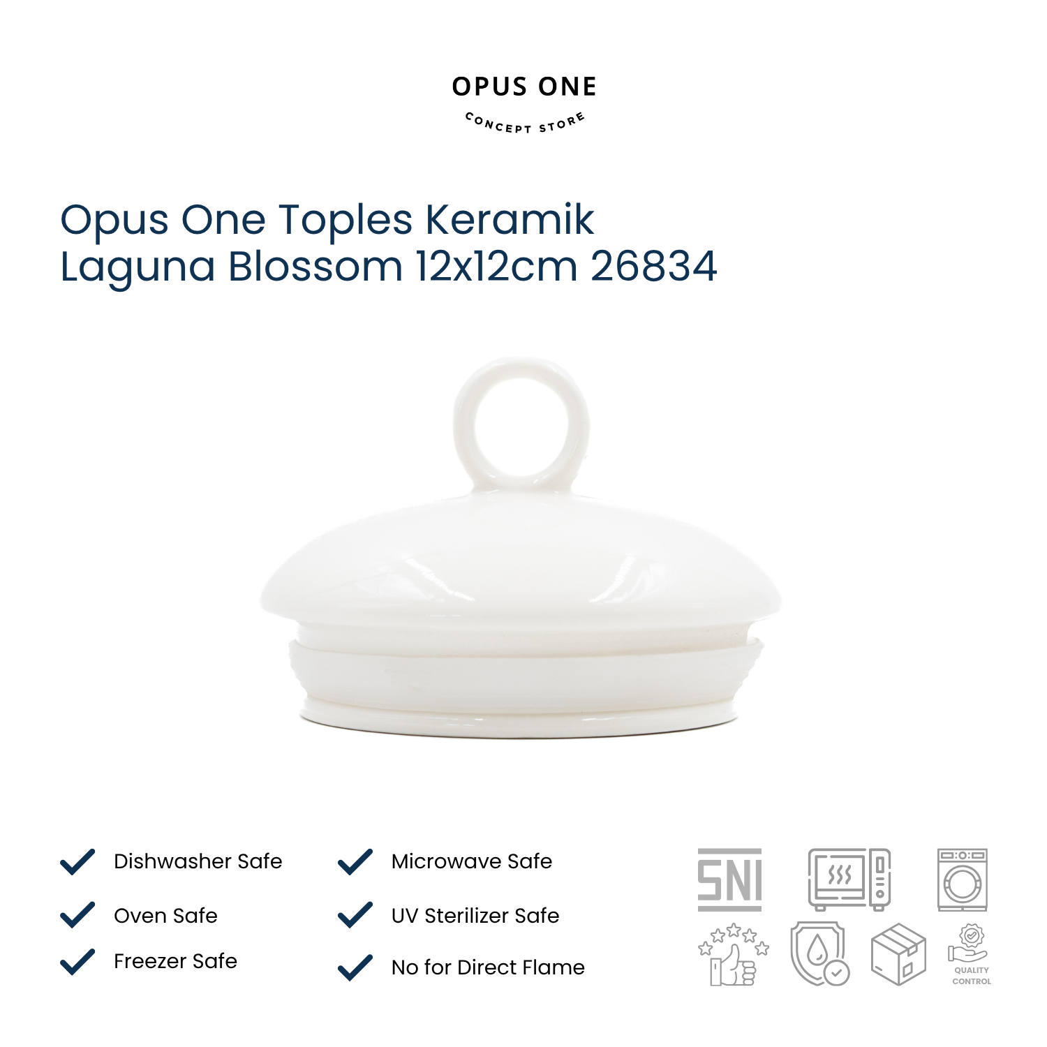 Opus One Toples Keramik Laguna Blossom 12x12cm 26834 - Image 2