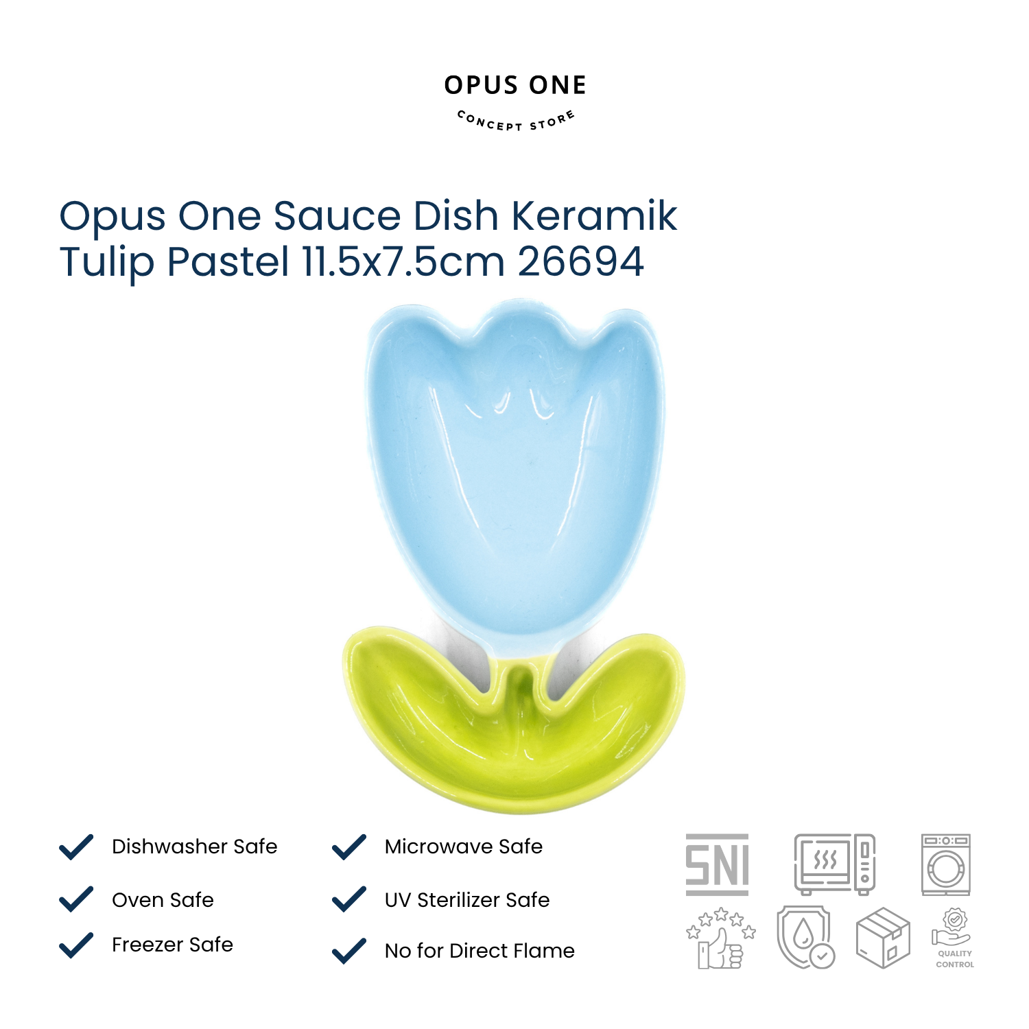 Opus One Sauce Dish Keramik Tulip Pastel 11.5x7.5cm 26694 - Image 4